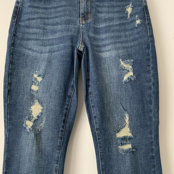 Judy Blue Home Along Mid Rise Relaxed Fit Jeans Distressed 28 - Picture 5 of 9